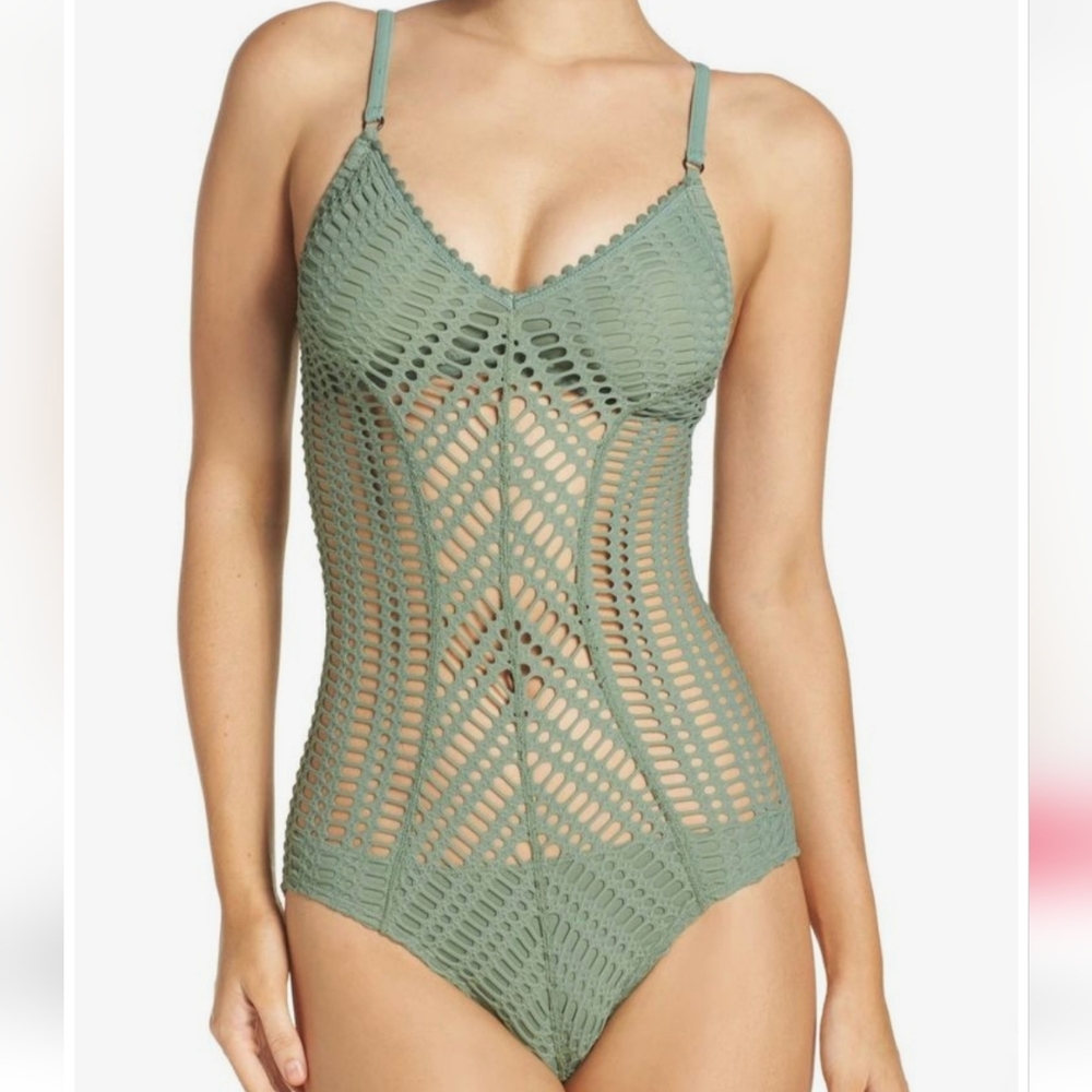 ROBIN PICCONE SOPHIA NWT ONE PIECE SWIMSUIT SIZE 14 - Picture 2 of 14
